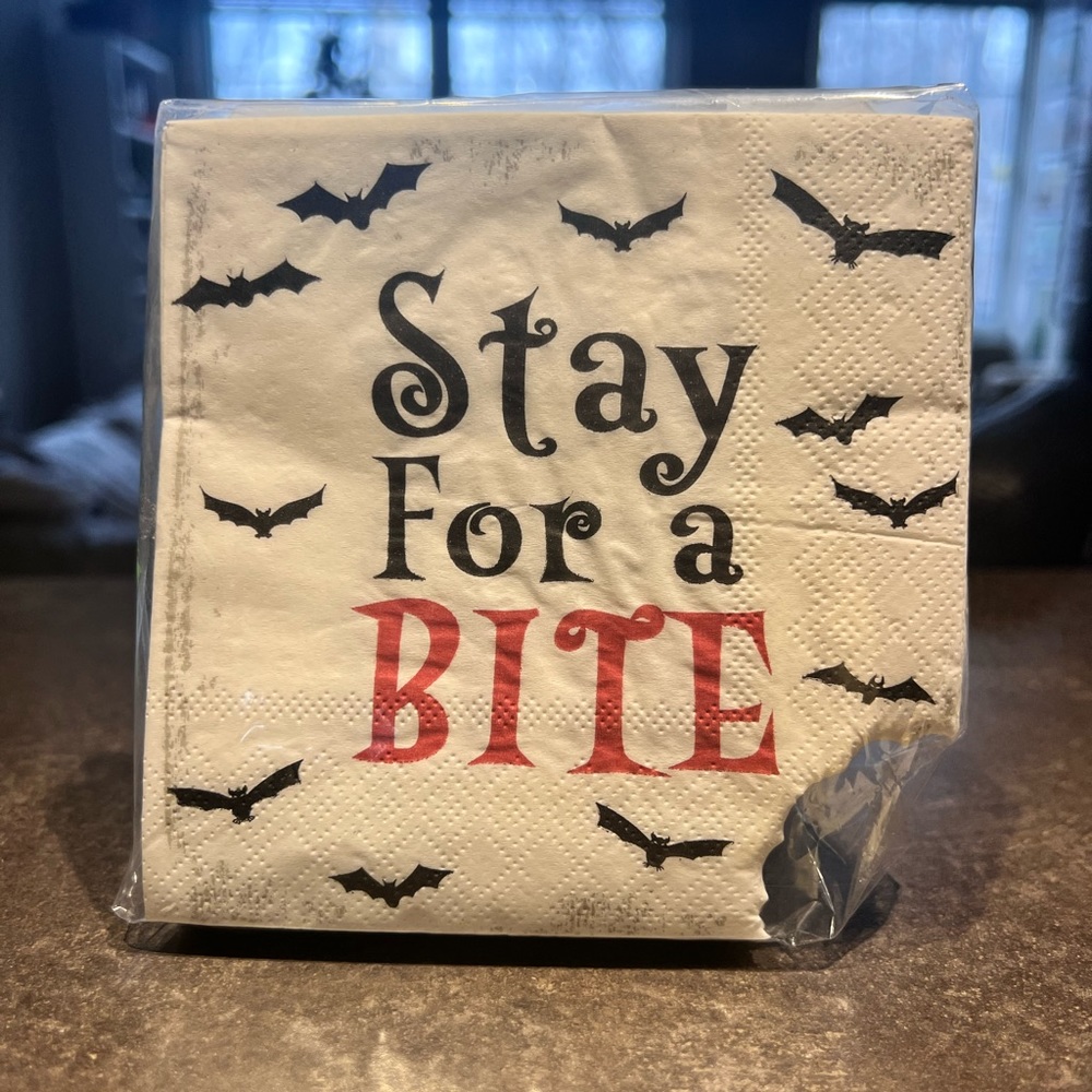 Halloween Napkins with bats
